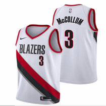Nike Portland Trail Blazers #3 CJ McCollum White Game Authentic Stitched NBA Jersey