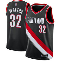 Nike Portland Trail Blazers #32 Bill Walton Black Game Authentic Stitched NBA Jersey