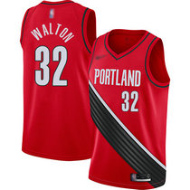 Nike Portland Trail Blazers #32 Bill Walton Red Game Authentic Stitched NBA Jersey