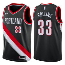 Nike Portland Trail Blazers #33 Zach Collins Black Game Authentic Stitched NBA Jersey