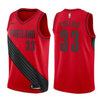 Nike Portland Trail Blazers #33 Zach Collins Red Game Authentic Stitched NBA Jersey