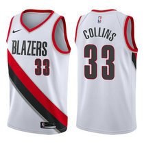 Nike Portland Trail Blazers #33 Zach Collins White Game Authentic Stitched NBA Jersey
