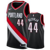 Nike Portland Trail Blazers #44 Mario Hezonja Black Game Authentic Stitched NBA Jersey