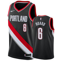 Nike Portland Trail Blazers #6 Jaylen Hoard Black Game Authentic Stitched NBA Jersey