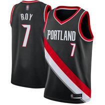 Nike Portland Trail Blazers #7 Brandon Roy Black Game Authentic Stitched NBA Jersey