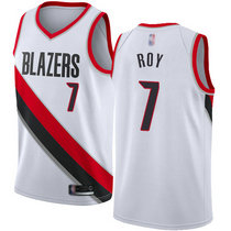 Nike Portland Trail Blazers #7 Brandon Roy White Game Authentic Stitched NBA Jersey