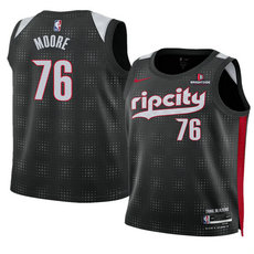 Nike Portland Trail Blazers #76 Taze Moore Black 2024-25 City Stitched NBA Jersey