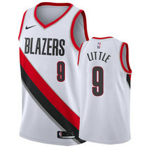 Nike Portland Trail Blazers #9 Nassir Little White Game Authentic Stitched NBA Jersey