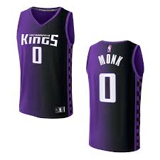 Nike Sacramento Kings #0 Malik Monk Black Purple Authentic Stitched NBA jersey