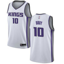Nike Sacramento Kings #10 Mike Bibby White Game Authentic Stitched NBA Jersey