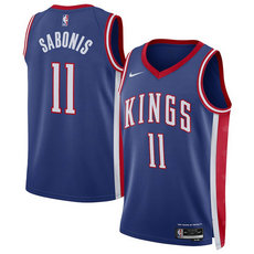 Nike Sacramento Kings #11 Domantas Sabonis Blue 2024-25 City Stitched NBA Jersey