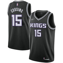 Nike Sacramento Kings #15 DeMarcus Cousins Black Game Authentic Stitched NBA Jersey