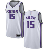 Nike Sacramento Kings #15 DeMarcus Cousins White Game Authentic Stitched NBA Jersey
