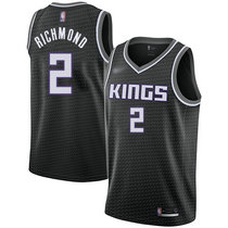 Nike Sacramento Kings #2 Mitch Richmond Black Game Authentic Stitched NBA Jersey