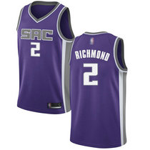 Nike Sacramento Kings #2 Mitch Richmond Purple Game Authentic Stitched NBA Jersey