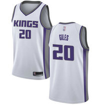 Nike Sacramento Kings #20 Harry Giles White Game Authentic Stitched NBA Jersey