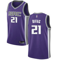 Nike Sacramento Kings #21 Vlade Divac Purple Game Authentic Stitched NBA Jersey