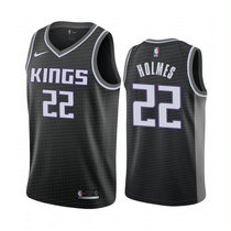 Nike Sacramento Kings #22 Richaun Holmes Black Game Authentic Stitched NBA Jersey
