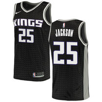 Nike Sacramento Kings #25 Justin Jackson Black Game Authentic Stitched NBA Jersey