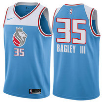 Nike Sacramento Kings #35 Marvin Bagley III Blue Game City Authentic Stitched NBA jersey