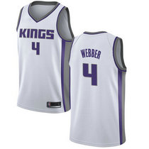 Nike Sacramento Kings #4 Chris Webber White Game Authentic Stitched NBA Jersey