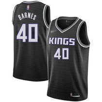 Nike Sacramento Kings #40 Harrison Barnes Black Game Authentic Stitched NBA Jersey