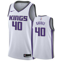 Nike Sacramento Kings #40 Harrison Barnes White Game Authentic Stitched NBA Jersey