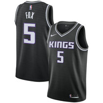 Nike Sacramento Kings #5 De'Aaron Fox Black Game Authentic Stitched NBA Jersey