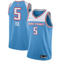 Nike Sacramento Kings #5 De'Aaron Fox City Authentic Stitched NBA Jersey
