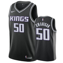 Nike Sacramento Kings #50 Caleb Swanigan Black Game Authentic Stitched NBA Jersey