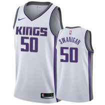 Nike Sacramento Kings #50 Caleb Swanigan White Game Authentic Stitched NBA Jersey