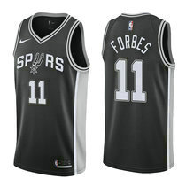 Nike San Antonio Spurs #11 Bryn Forbes Black Game Authentic Stitched NBA jersey