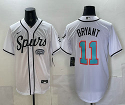 Nike San Antonio Spurs #11 Carter Bryant White Stitched baseball jersey