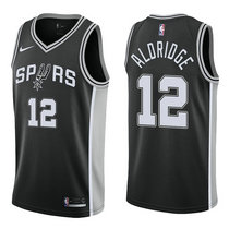 Nike San Antonio Spurs #12 LaMarcus Aldridge Black Game Authentic Stitched NBA jersey