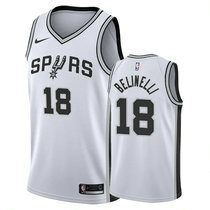 Nike San Antonio Spurs #18 Marco Belinelli White Game Authentic Stitched NBA jersey