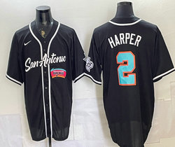 Nike San Antonio Spurs #2 Dylan Harper Black Joint baseball jersey