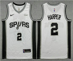 Nike San Antonio Spurs #2 Dylan Harper White Authentic Stitched NBA Jersey