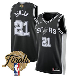 Nike San Antonio Spurs #21 Tim Duncan Black 2026 Finals Patch Stitched NBA Jersey