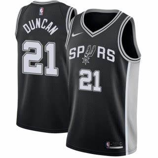 Nike San Antonio Spurs #21 Tim Duncan Black Game Authentic Stitched NBA Jersey