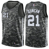 Nike San Antonio Spurs #21 Tim Duncan City Camo Game Authentic Stitched NBA jersey