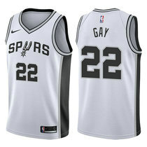 Nike San Antonio Spurs #22 Rudy Gay White Game Authentic Stitched NBA jersey