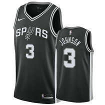 Nike San Antonio Spurs #3 Keldon Johnson Black Game Authentic Stitched NBA jersey