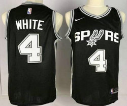 Nike San Antonio Spurs #4 Derrick White Black Game Authentic Stitched NBA jersey