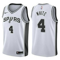 Nike San Antonio Spurs #4 Derrick White White Game Authentic Stitched NBA jersey