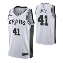Nike San Antonio Spurs #41 Trey Lyles White Game Authentic Stitched NBA jersey