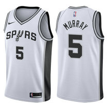 Nike San Antonio Spurs #5 Dejounte Murray White Game Authentic Stitched NBA jersey