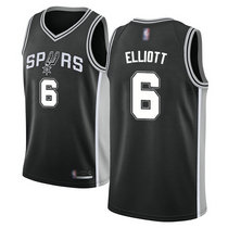 Nike San Antonio Spurs #6 Sean Elliott Black Game Authentic Stitched NBA jersey