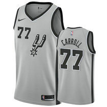Nike San Antonio Spurs #77 DeMarre Carroll Grey Game Authentic Stitched NBA jersey