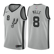 Nike San Antonio Spurs #8 Patty Mills Grey Game Authentic Stitched NBA jersey