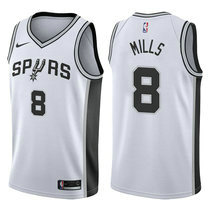 Nike San Antonio Spurs #8 Patty Mills White Game Authentic Stitched NBA jersey